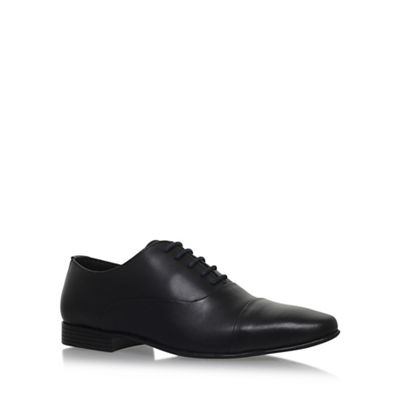Black 'KENWALL' flat lace up shoes